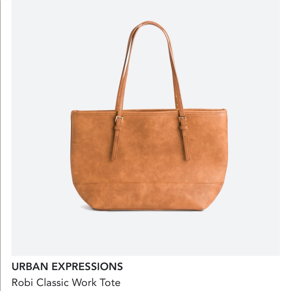 Urban Expressions Robi Classic Work Tote - Cognac